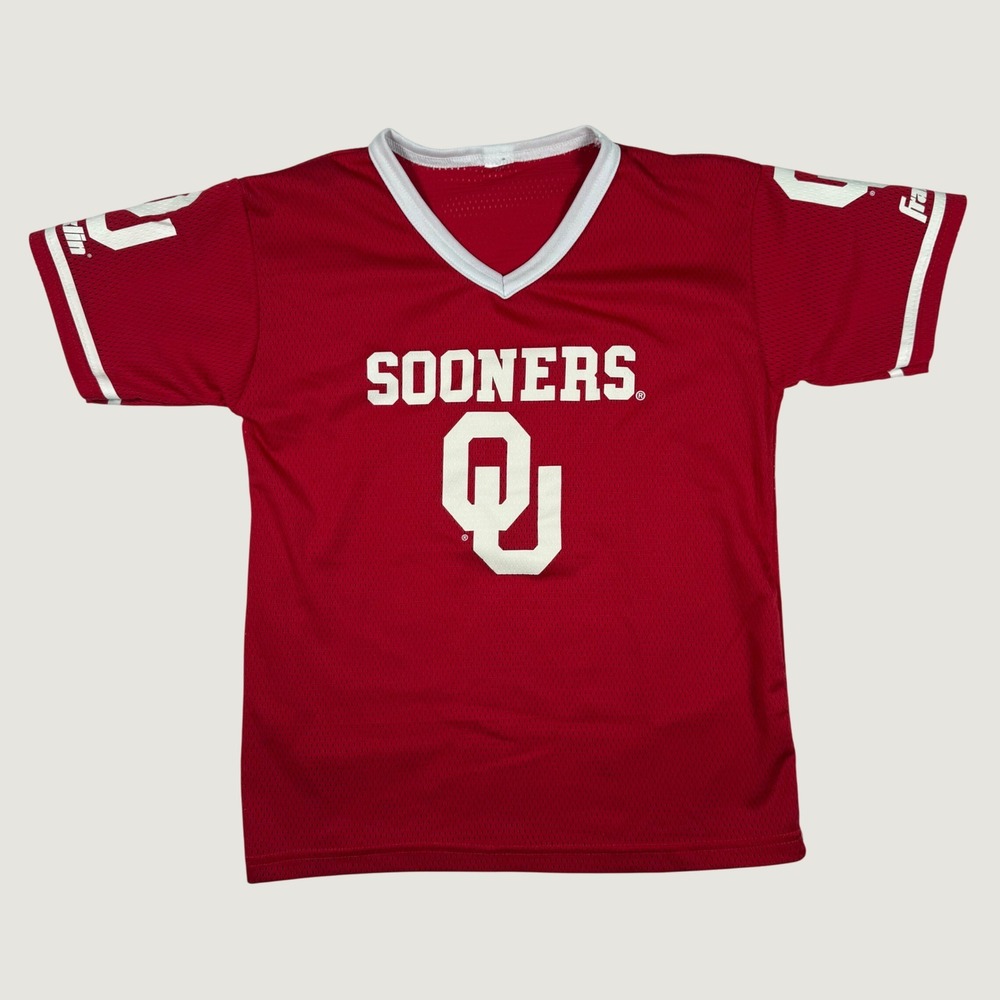 Oklahoma Sooners Youth Football Jersey Crimson Red Mesh Size Medium